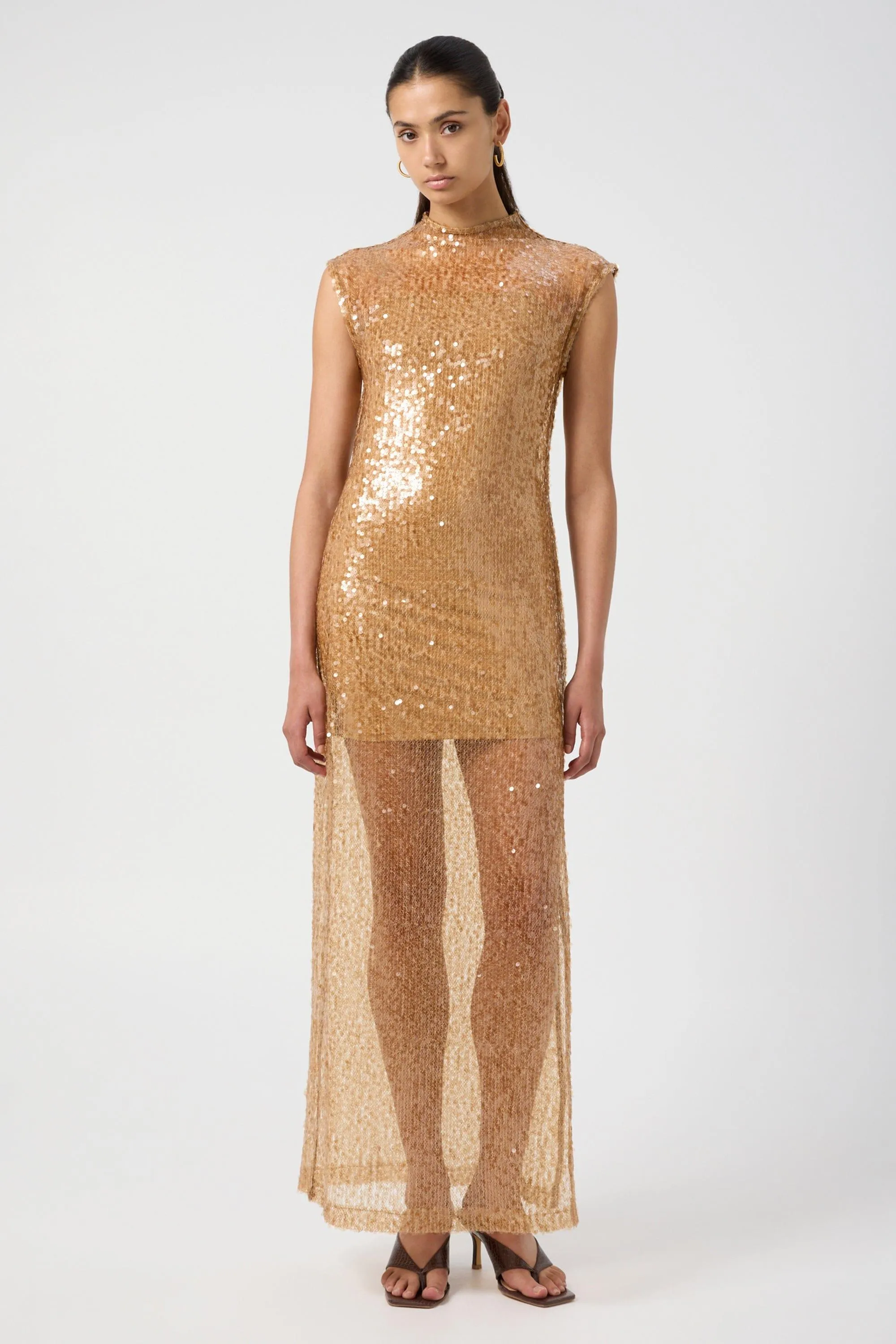 REFLECTION SEQUIN MAXI DRESS | HONEY