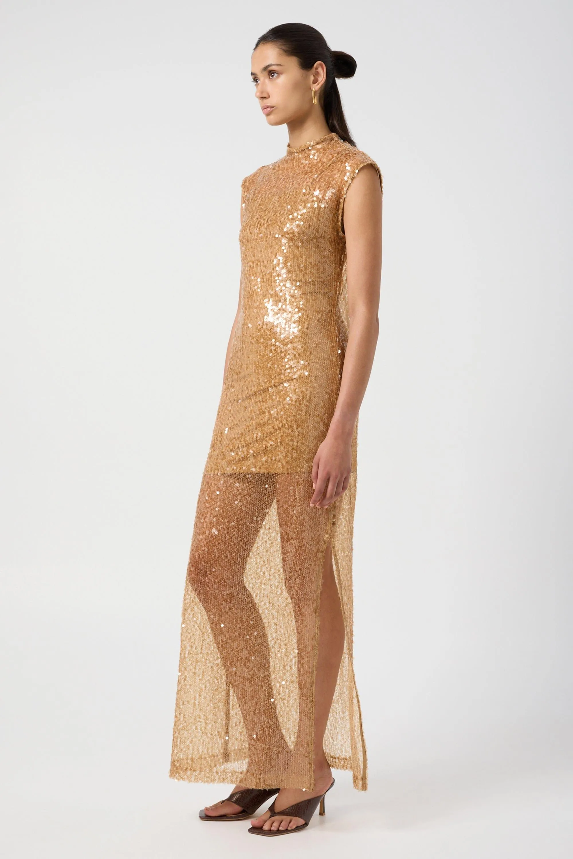 REFLECTION SEQUIN MAXI DRESS | HONEY