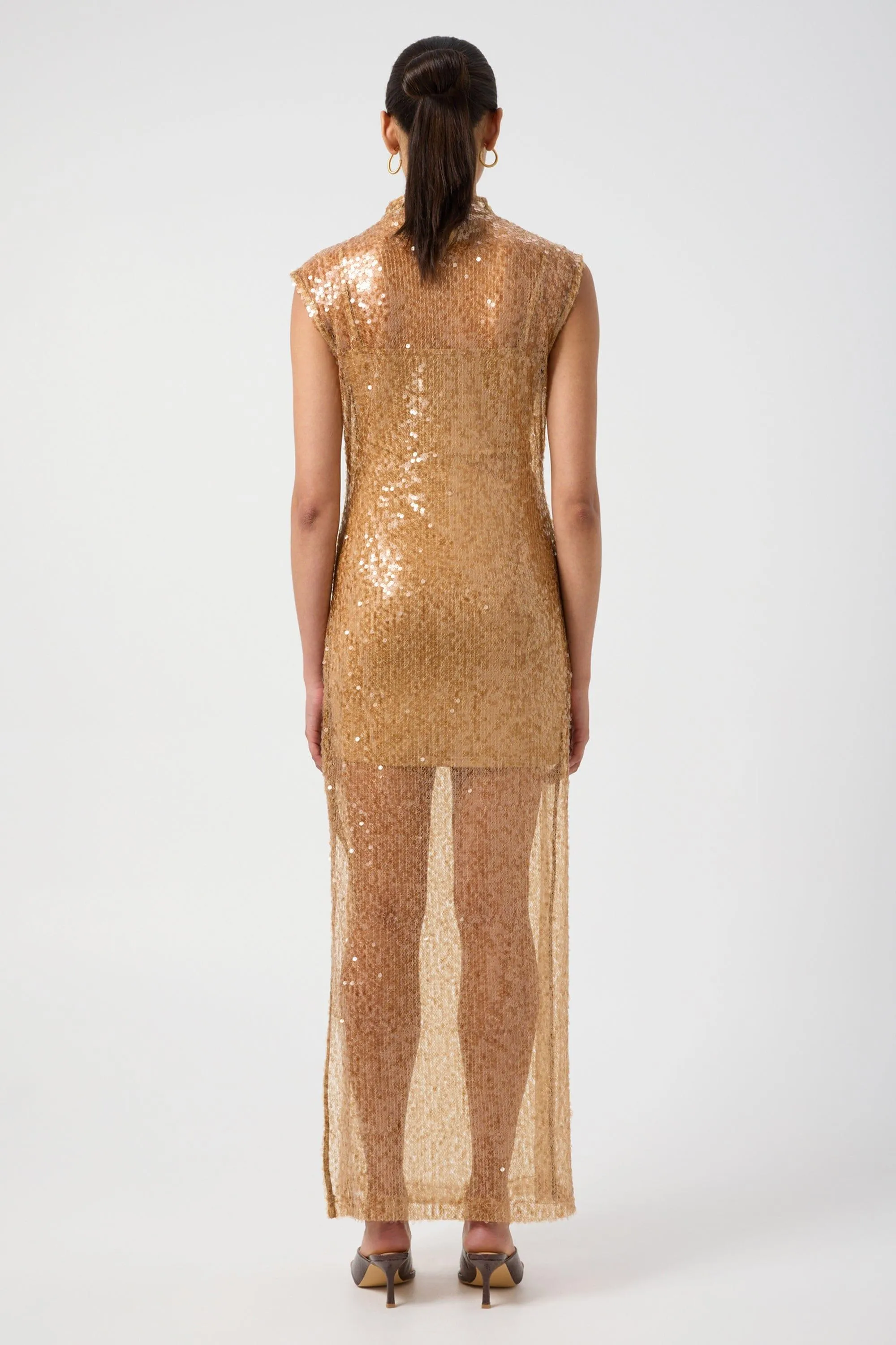 REFLECTION SEQUIN MAXI DRESS | HONEY
