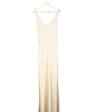 Reformation Cream Satin Maxi Dress UK S