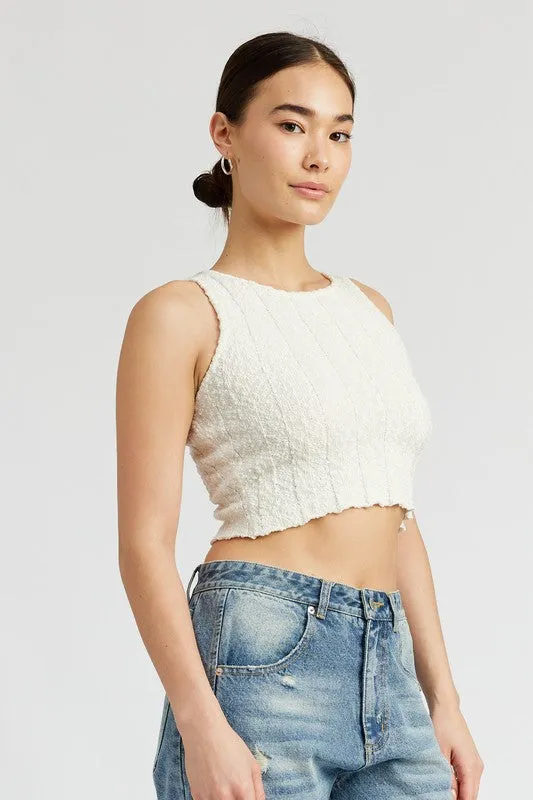 Rib Cropped Tank Top
