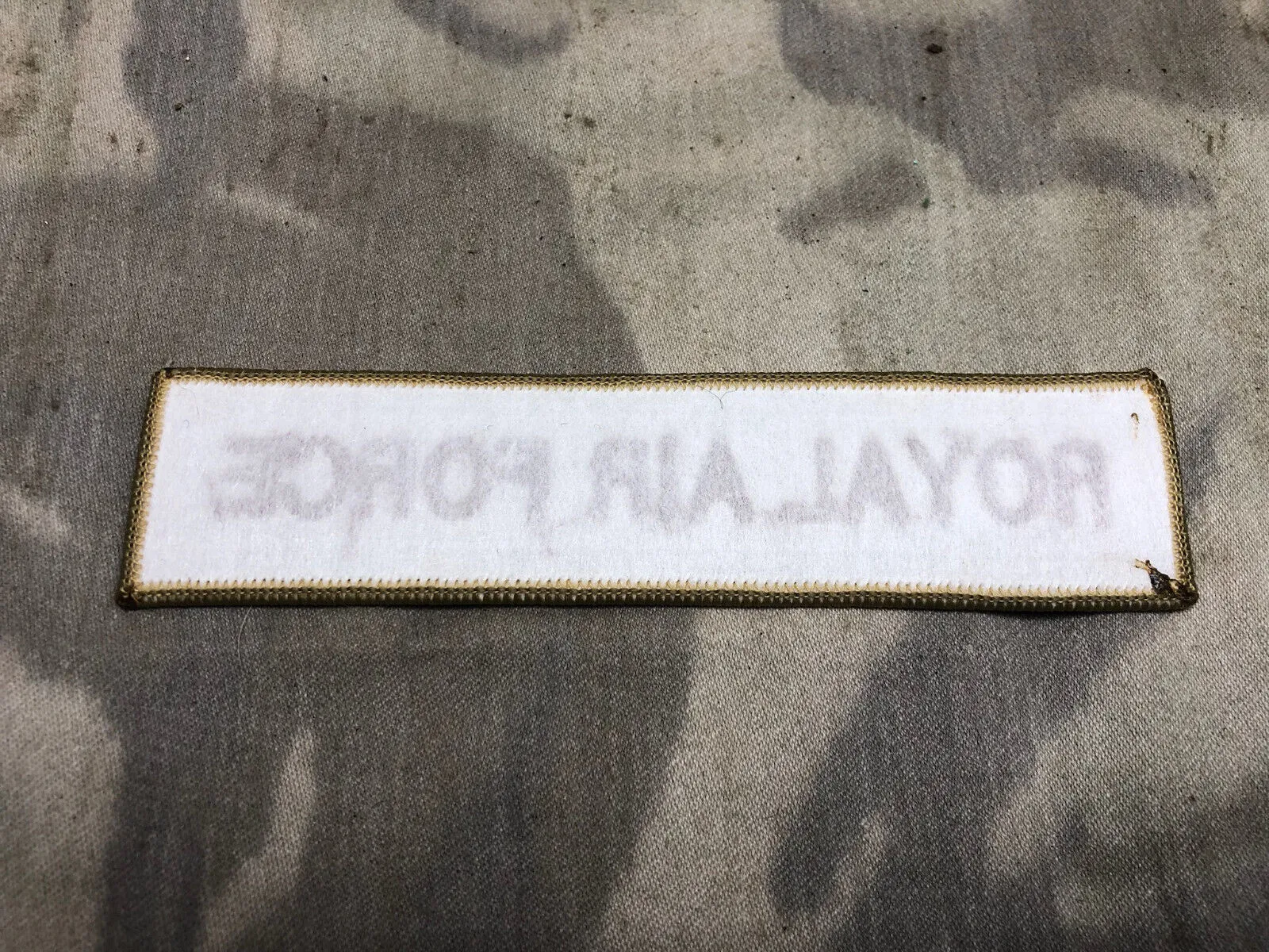 Royal Air Force Issue Subdued Desert Tan Branch Tape RAF Regiment- NEW OLD STOCK