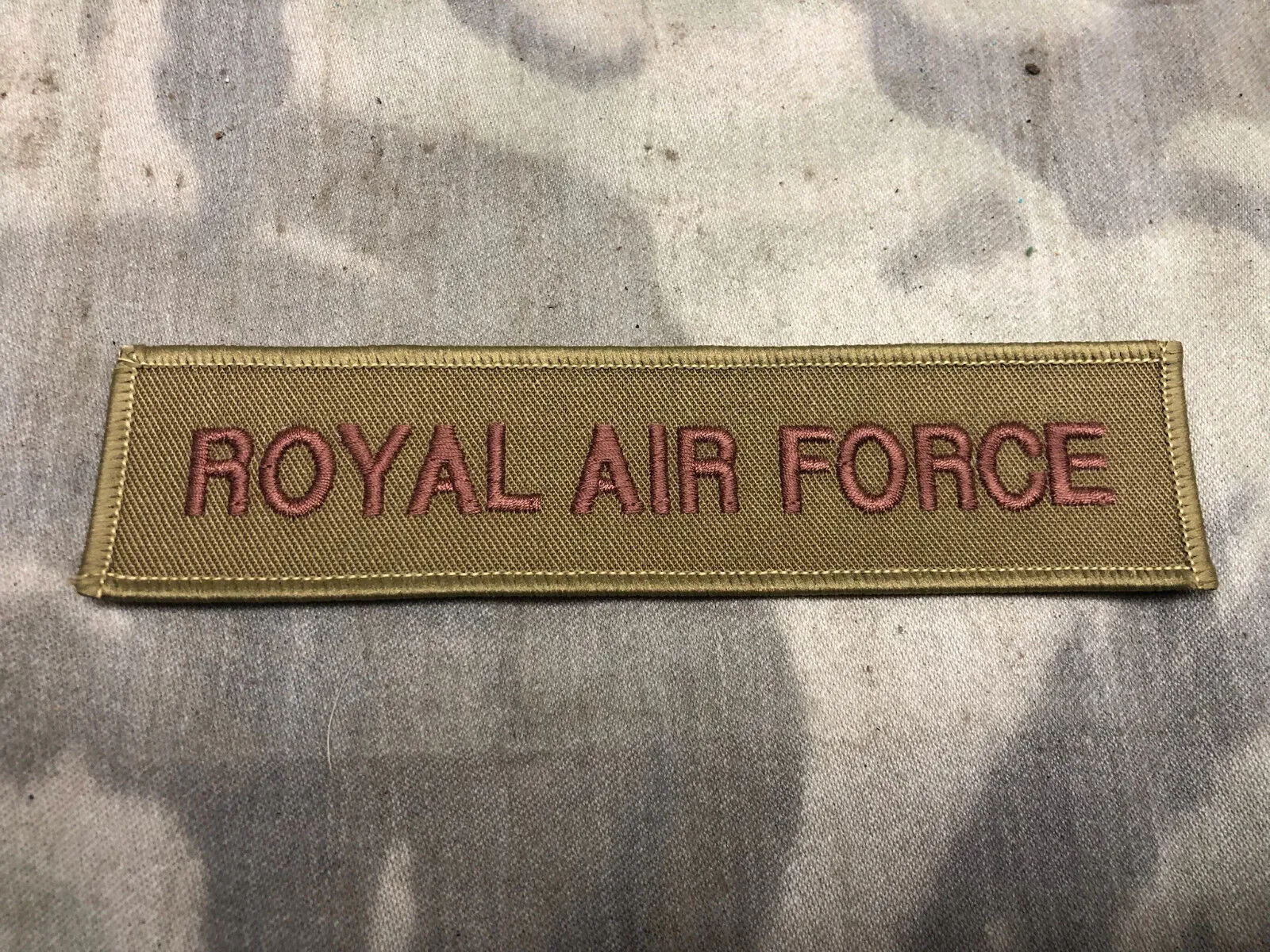 Royal Air Force Issue Subdued Desert Tan Branch Tape RAF Regiment- NEW OLD STOCK