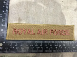 Royal Air Force Issue Subdued Desert Tan Branch Tape RAF Regiment- NEW OLD STOCK