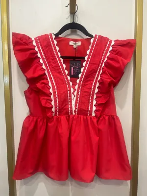 Ruffle Sleeve Blouse