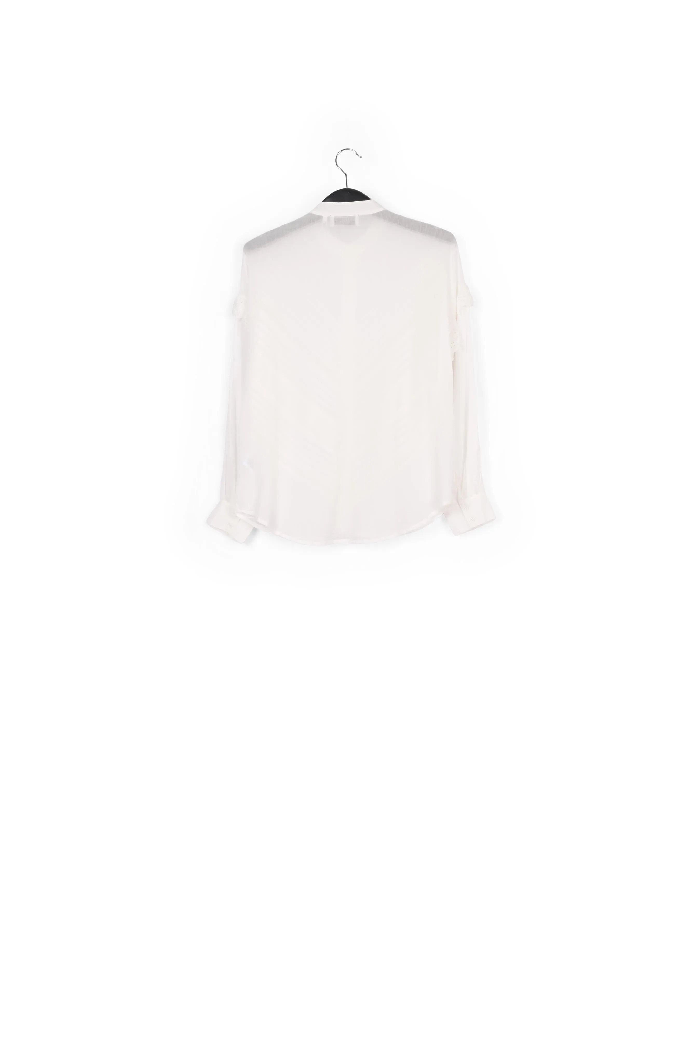 Ruffled off white shirt
