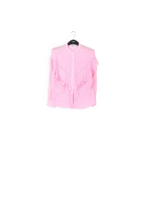 Ruffled soft pink shirt