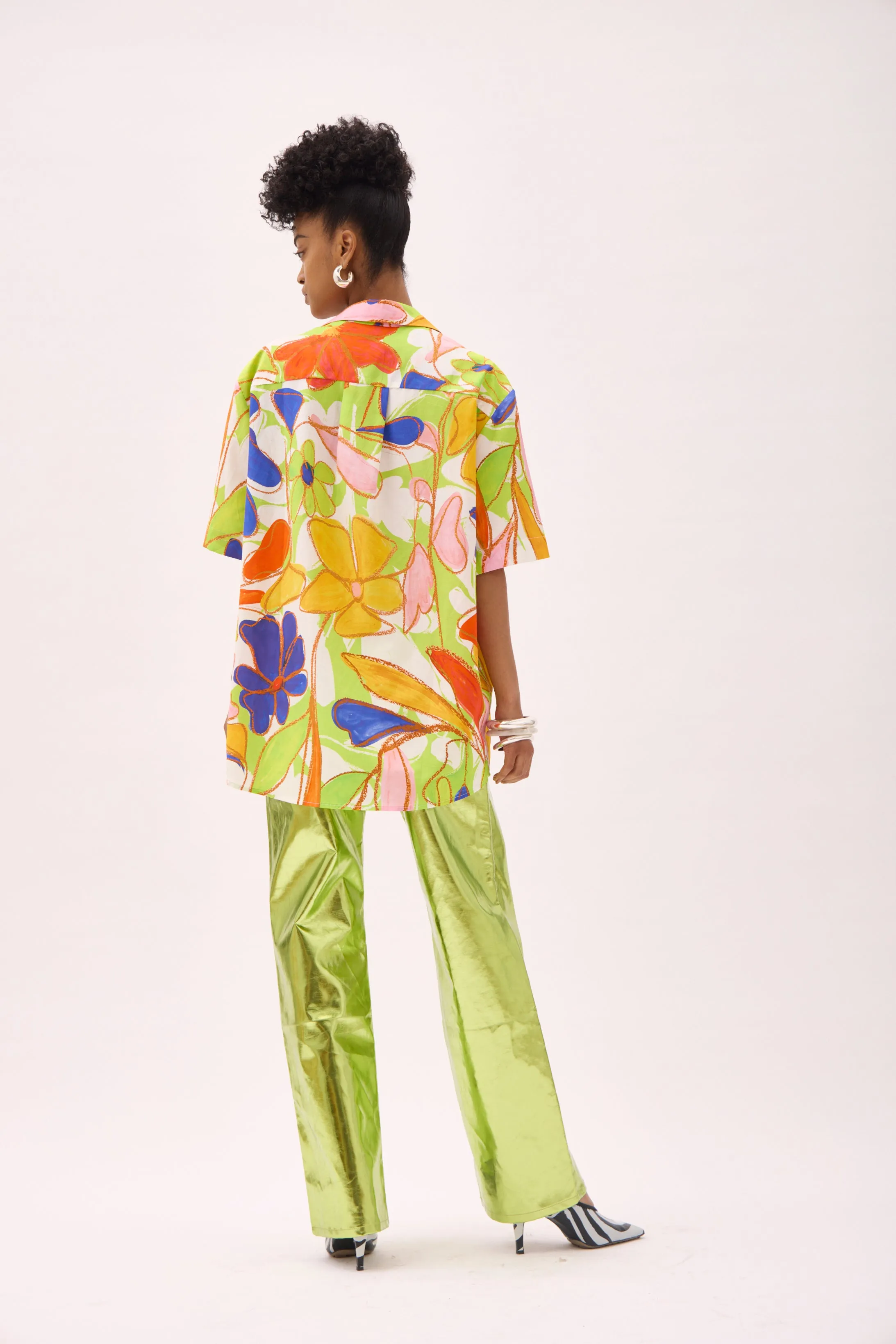 SANTANA COLLARED SHIRT- FLORAL PRINT