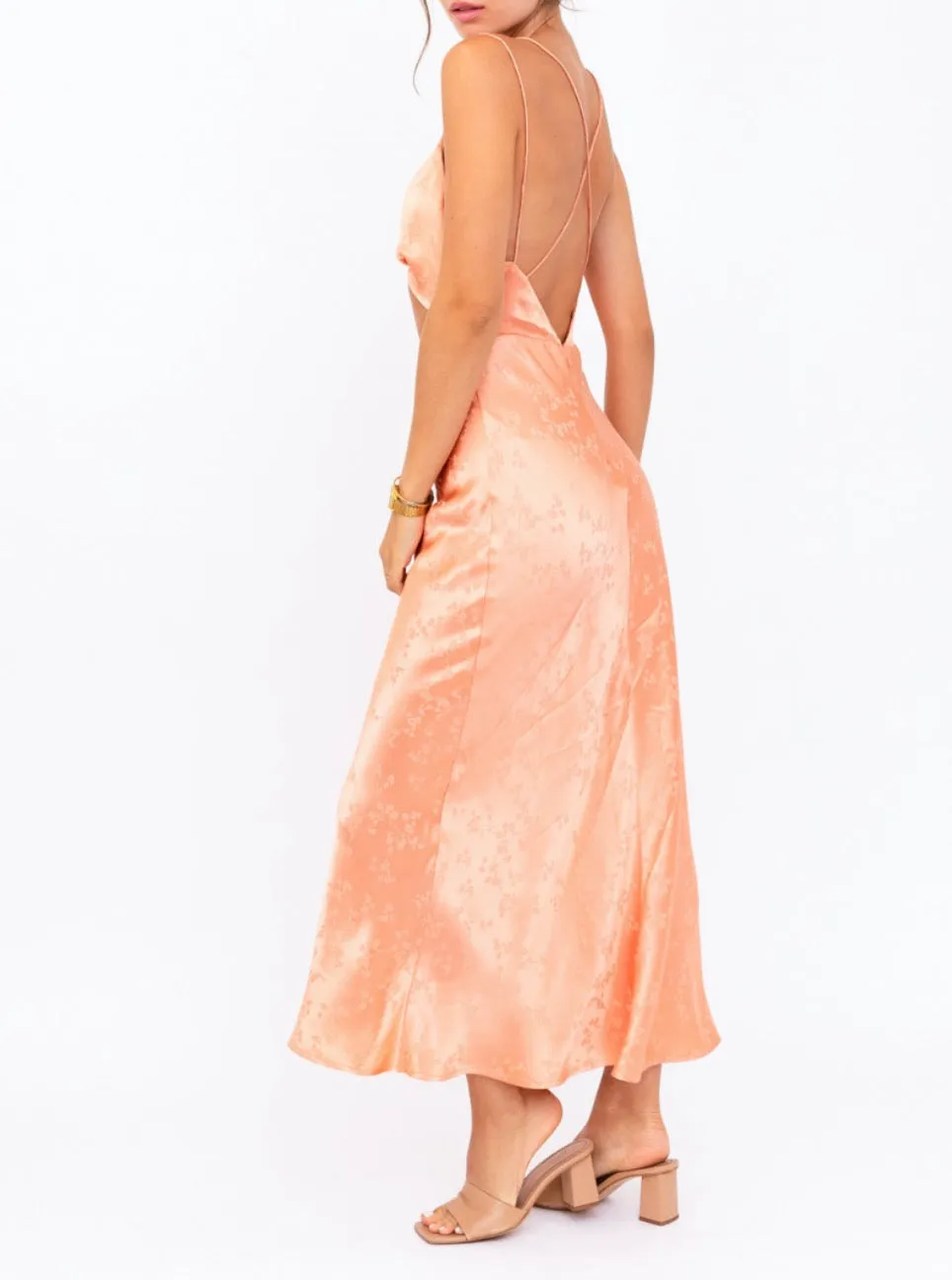 Satin Cut Out Twist Mini Dress