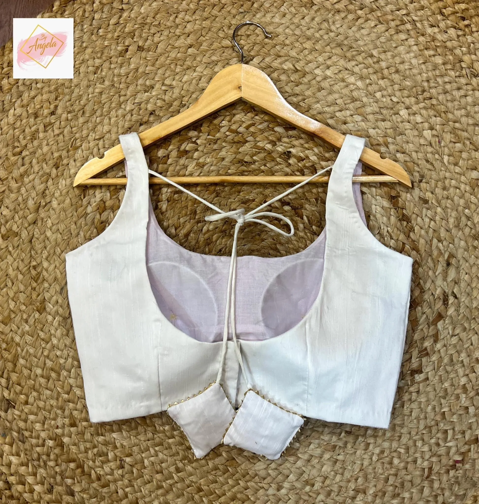 Scoop Neck Premium Sleeveless Blouse - White