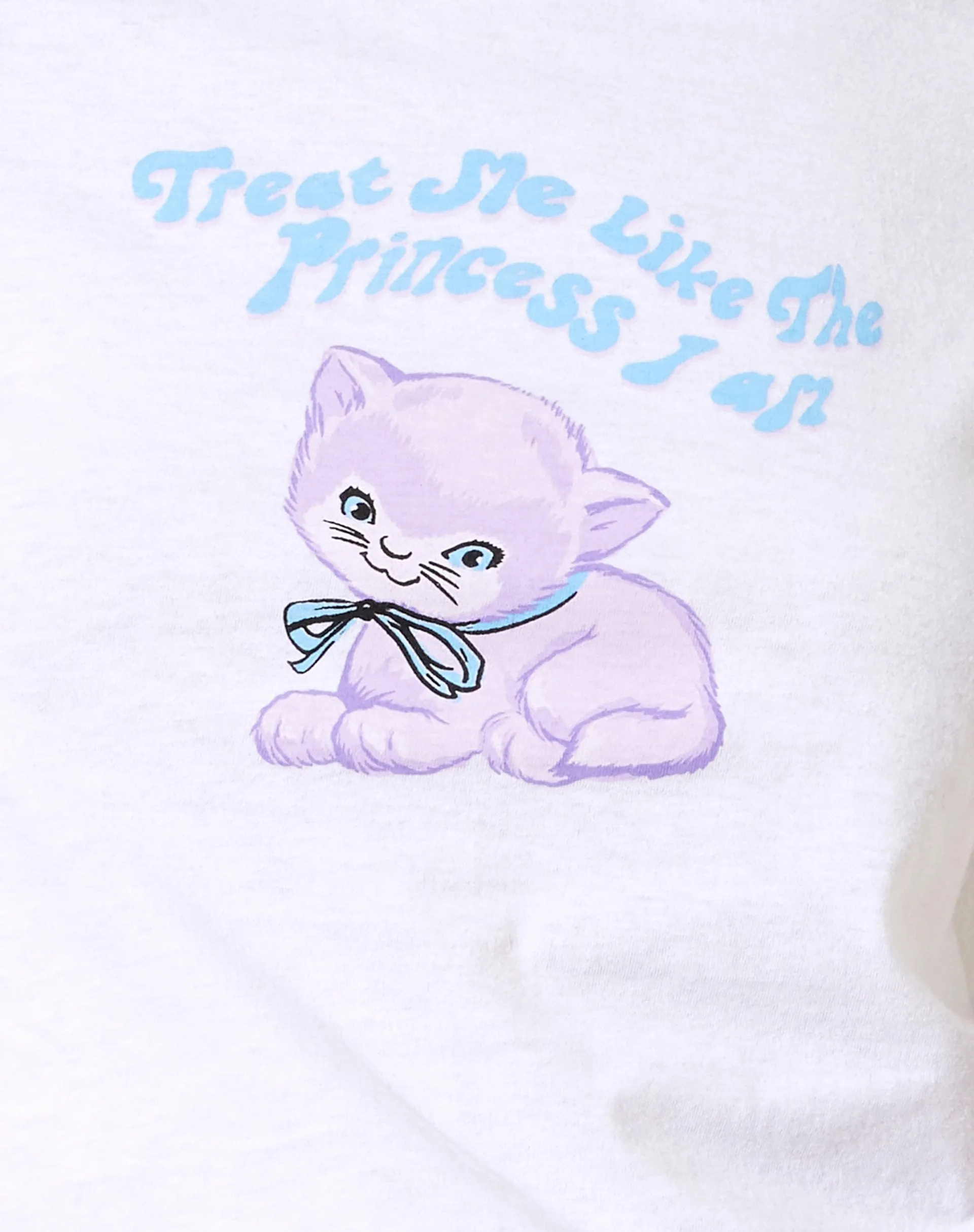 Shrunk Tee in White Dreamy Kittens