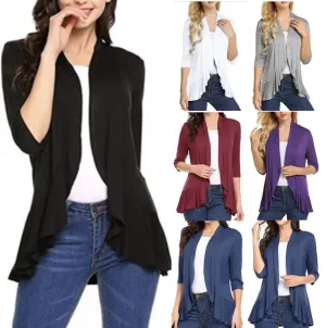 Silky Loose Fitting ruffled Cardigan Sweater