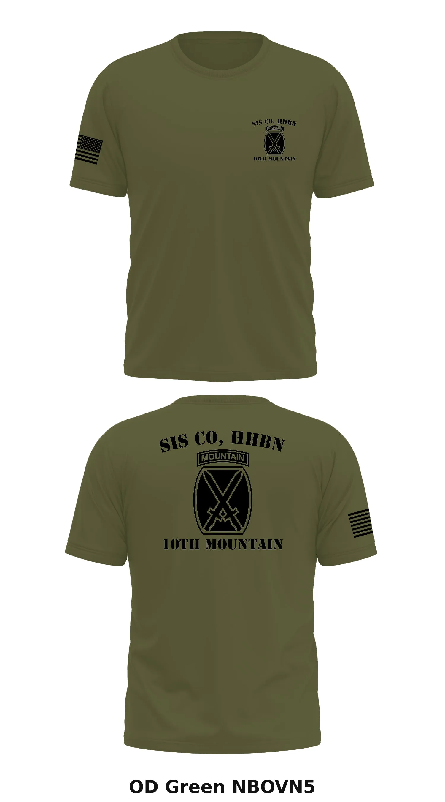 SIS Co, HHBN, 10th Mountain  Store 1 Core Men's SS Performance Tee - NBOVN5