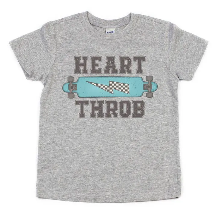 Skateboard Heart Throb-Printed Valentine Tee