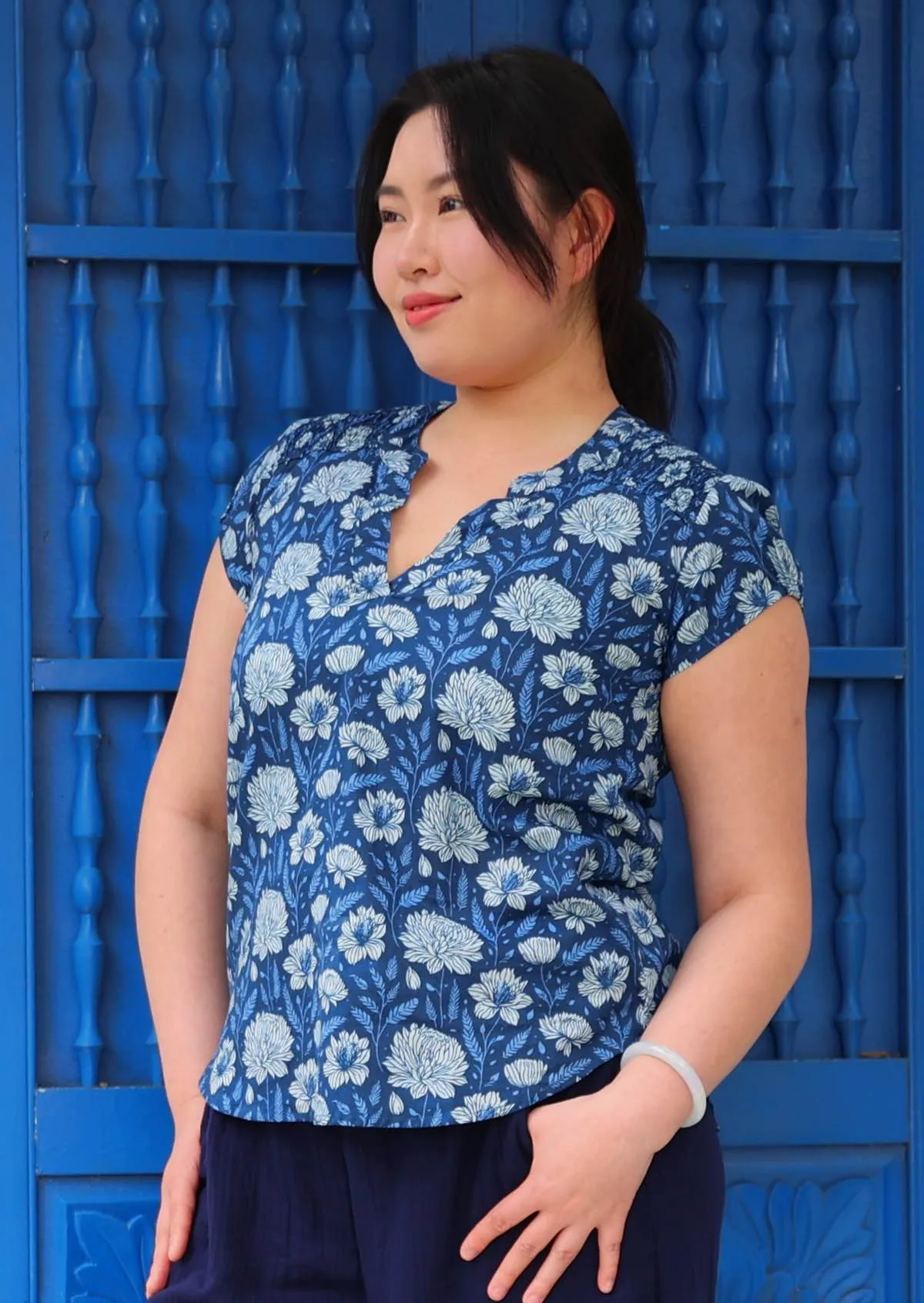 Sky Blouse Blue Meadow