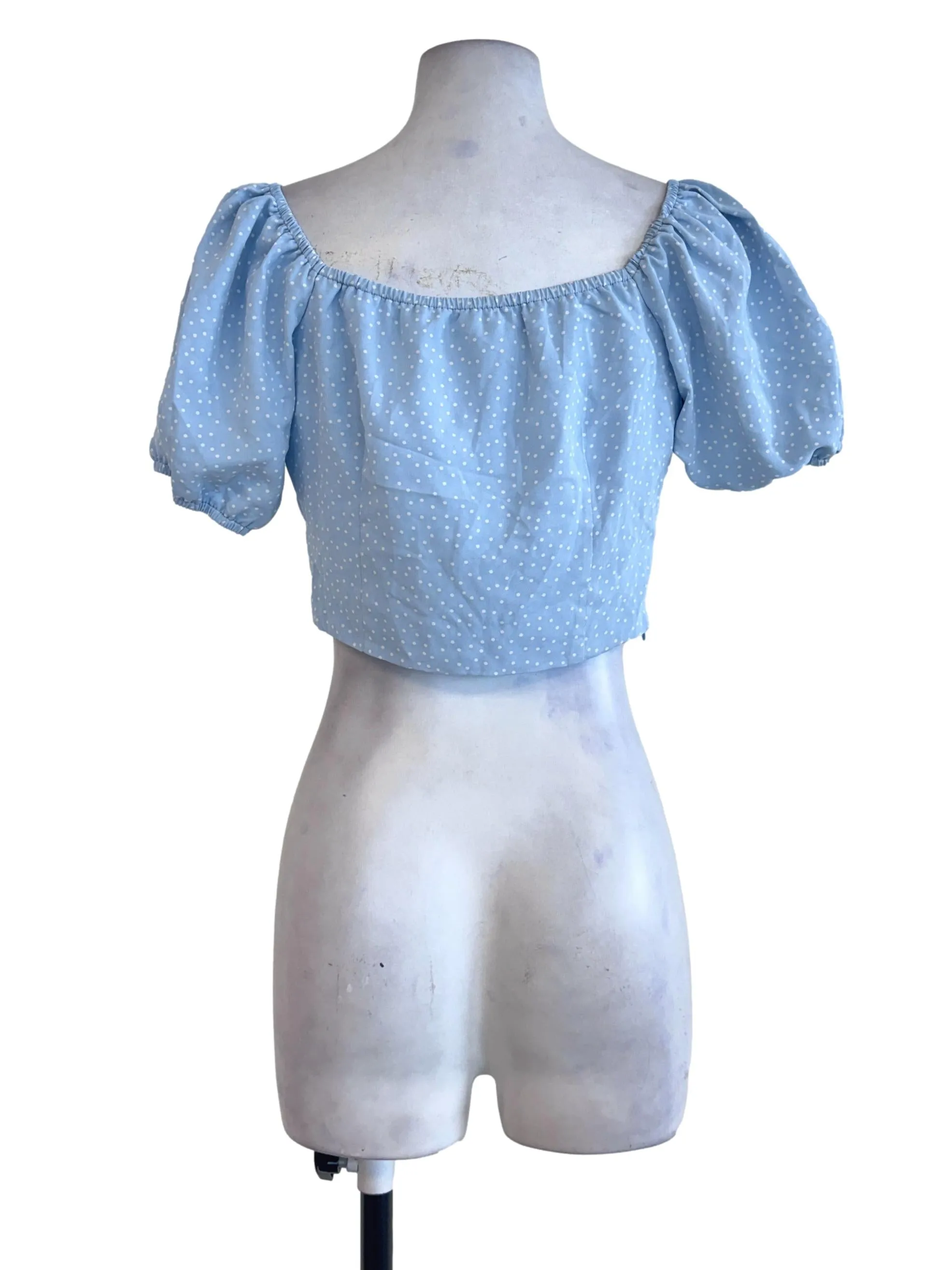 Sky Blue Polka Dots Top TTR
