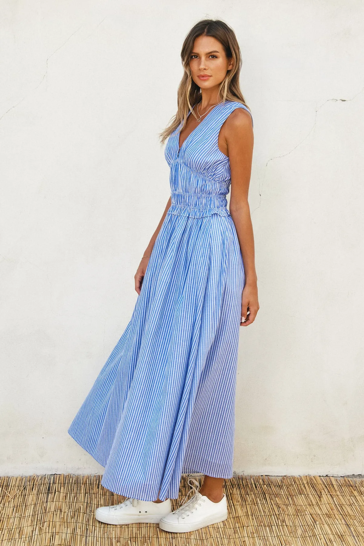 Skye Striped Midi Dress
