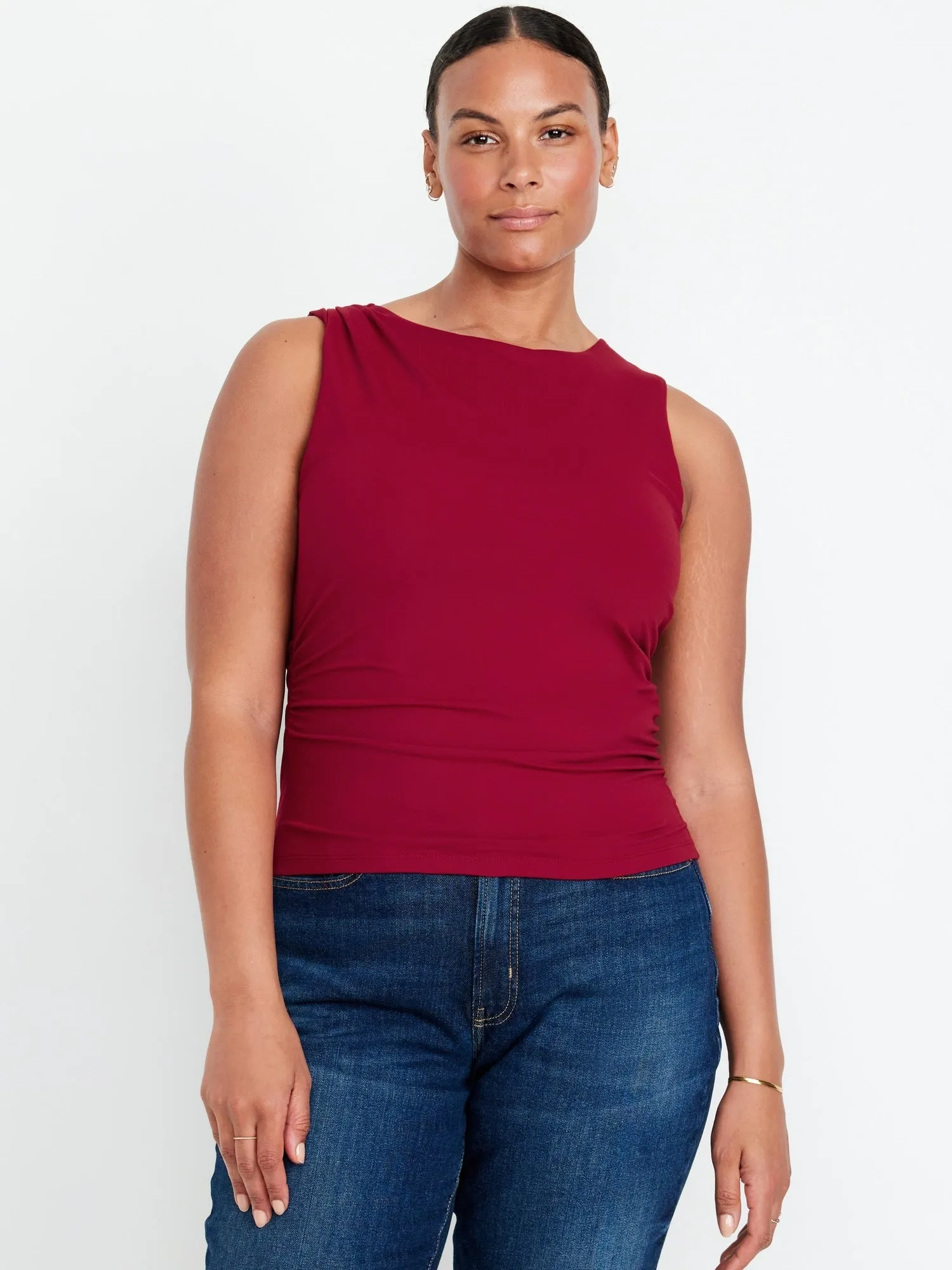 Sleeveless Double-Layer Top
