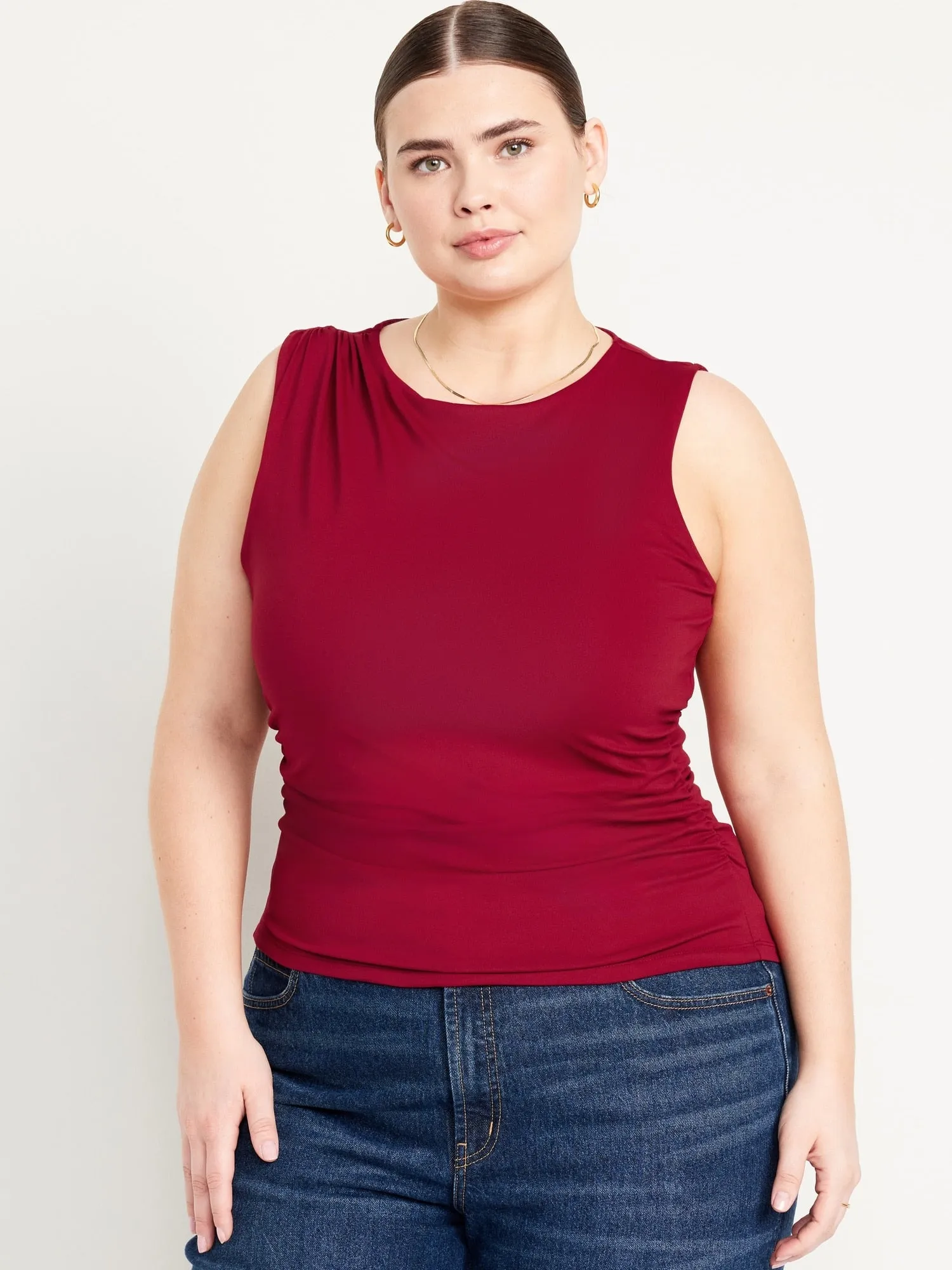 Sleeveless Double-Layer Top