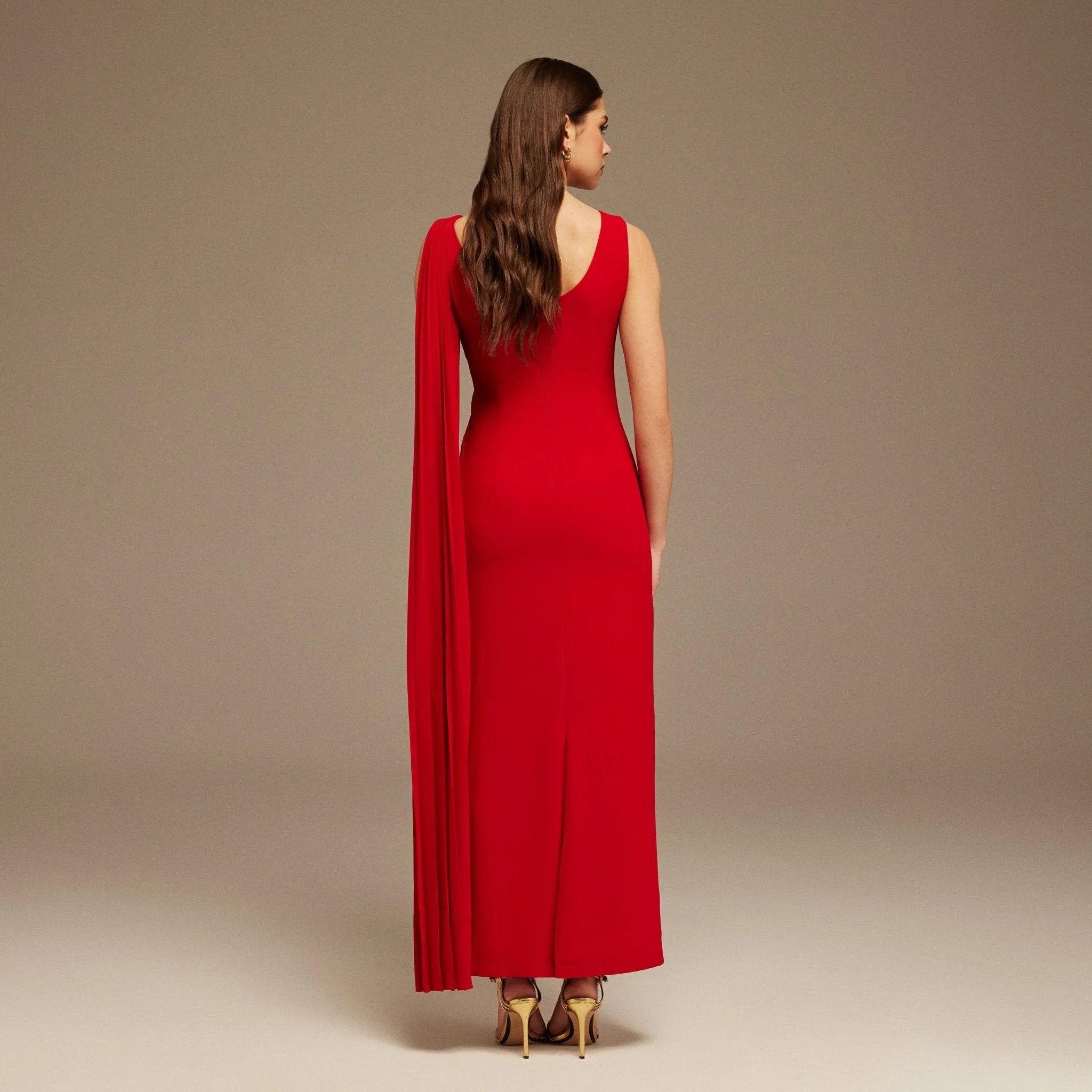 Sleeveless Drapped Top Maxi Dress