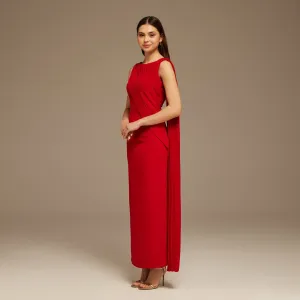 Sleeveless Drapped Top Maxi Dress