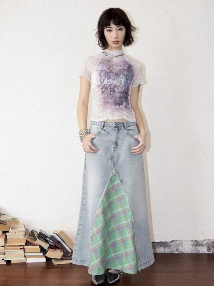 Slim short-sleeved printed tops【s0000012272】