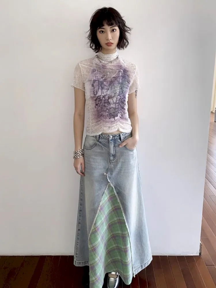 Slim short-sleeved printed tops【s0000012272】