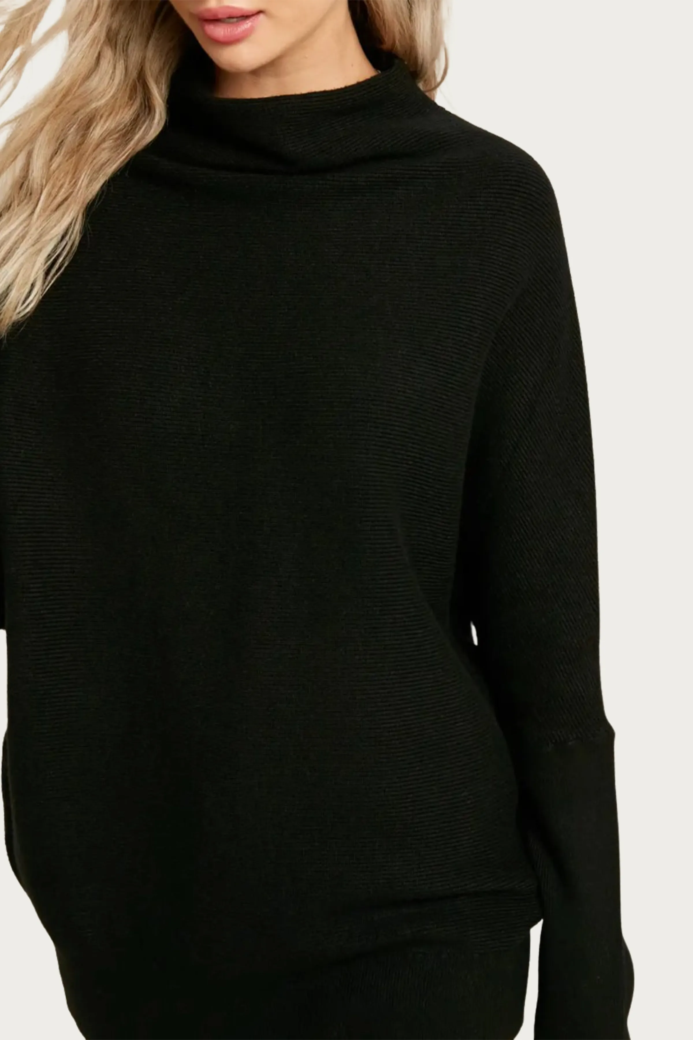 SLOUCH-NECK DOLMAN PULLOVER