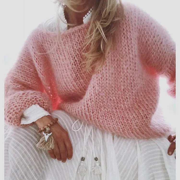 Soft Horizon Mohair Knit Sweater