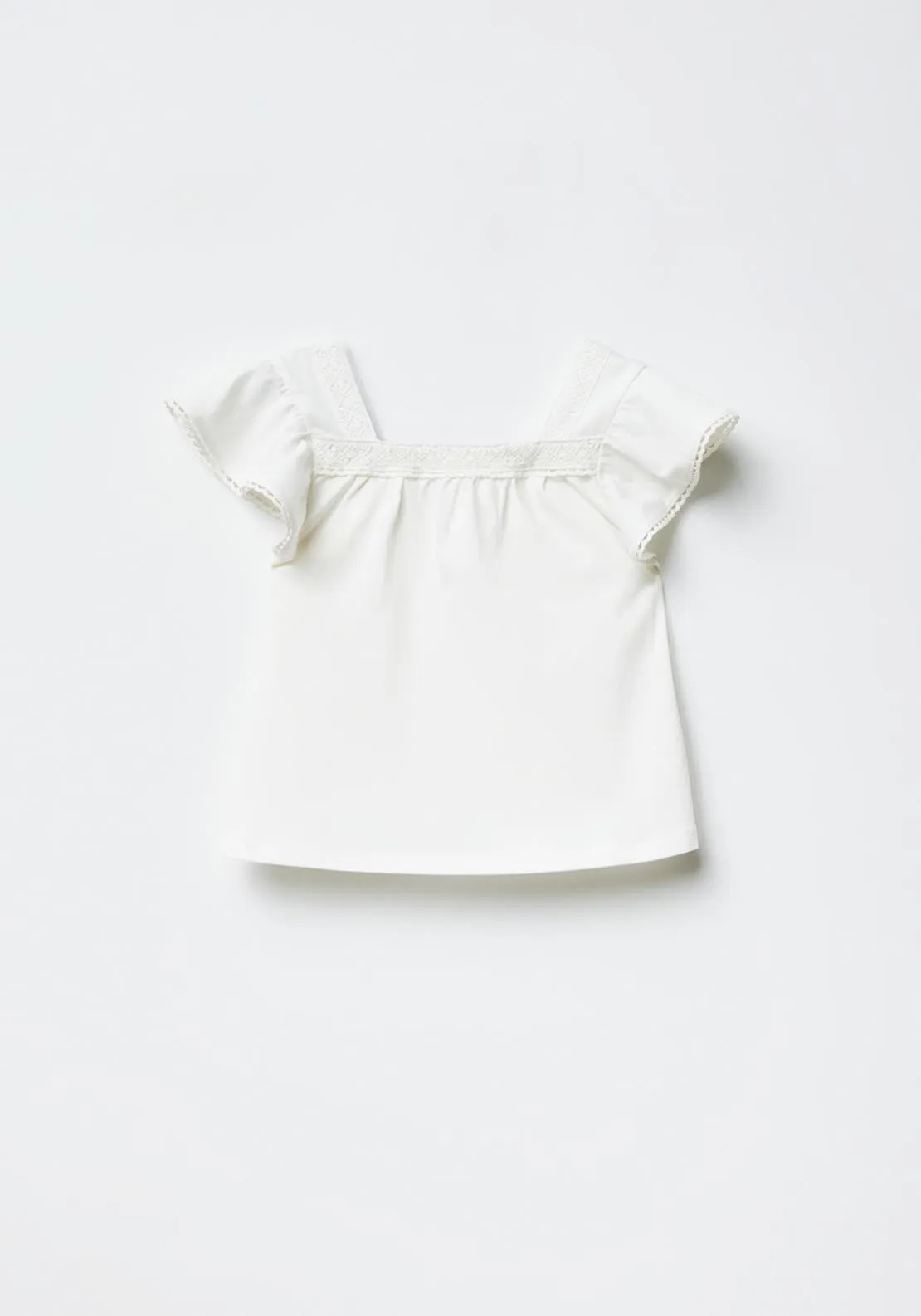 Square neckline T-shirt - White