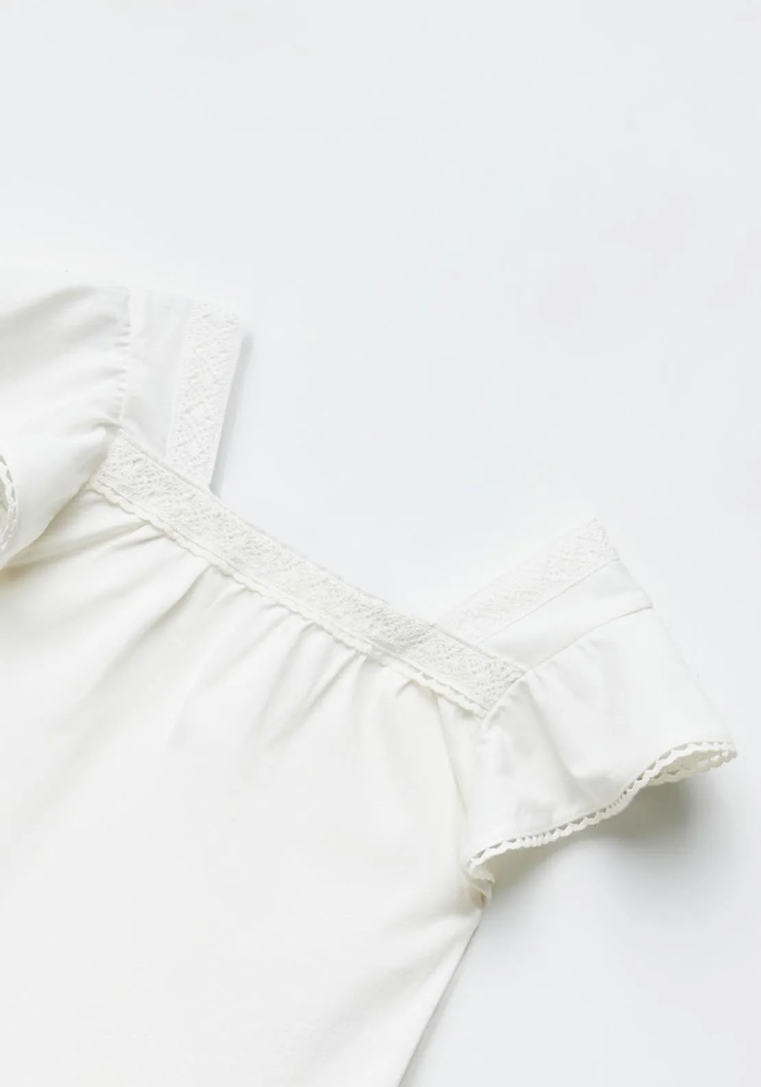 Square neckline T-shirt - White