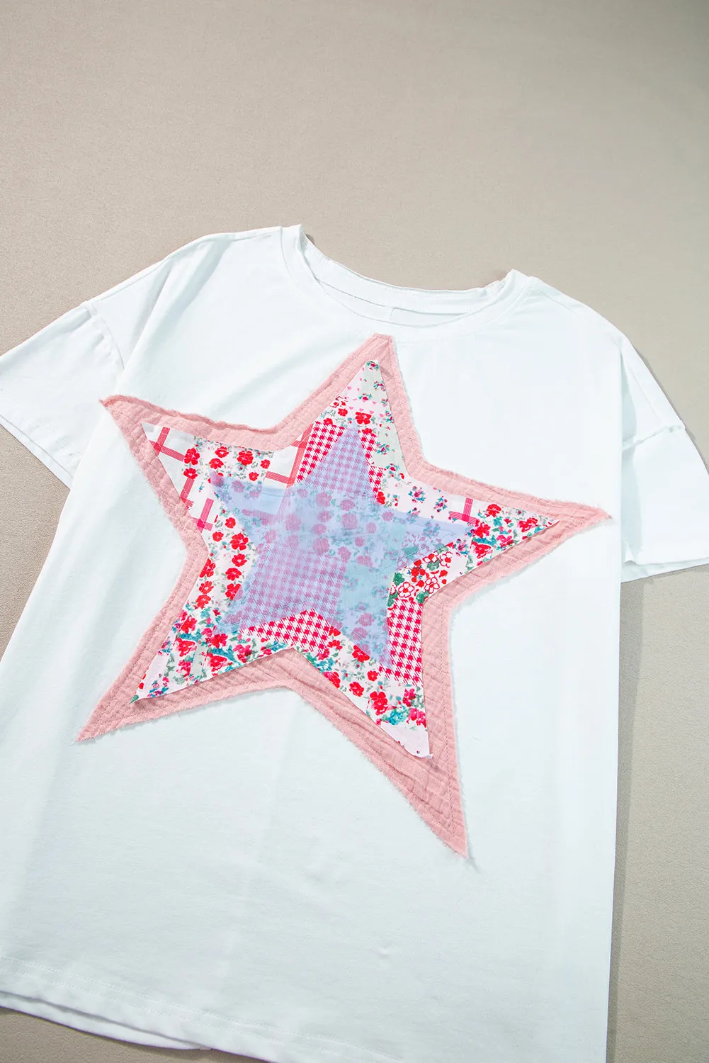 Star Patchwork Loose T-shirt