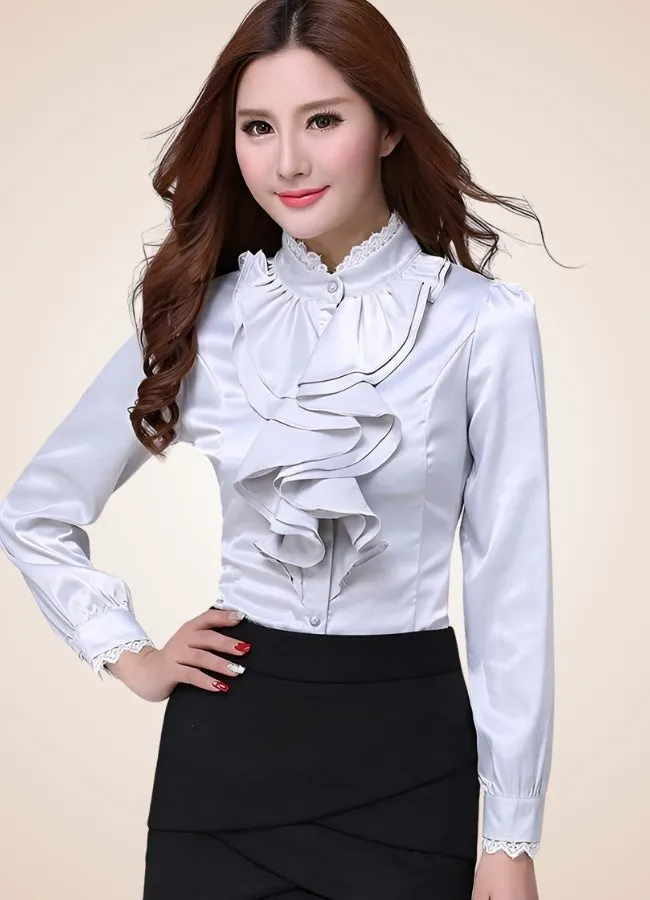 Steampunk Ruffles Chiffon Shirt