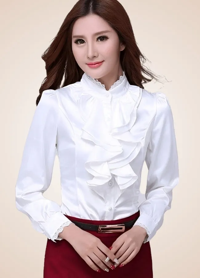 Steampunk Ruffles Chiffon Shirt