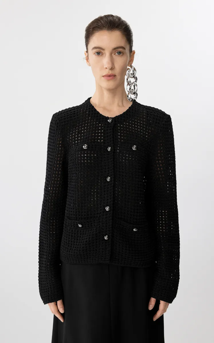 Sweater / JNBY Eco-Friendly Cropped Knit Cardigan