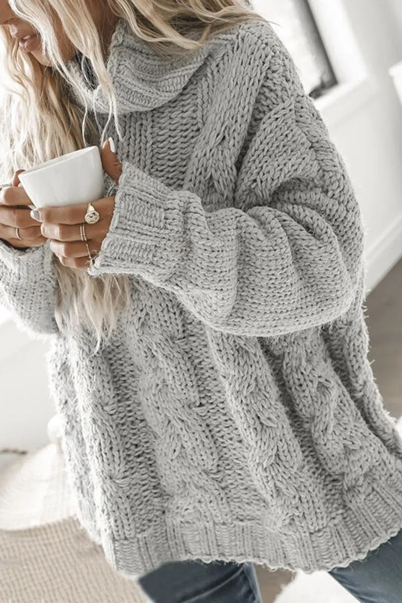Sweet Elegant Solid Solid Color Half A Turtleneck Tops