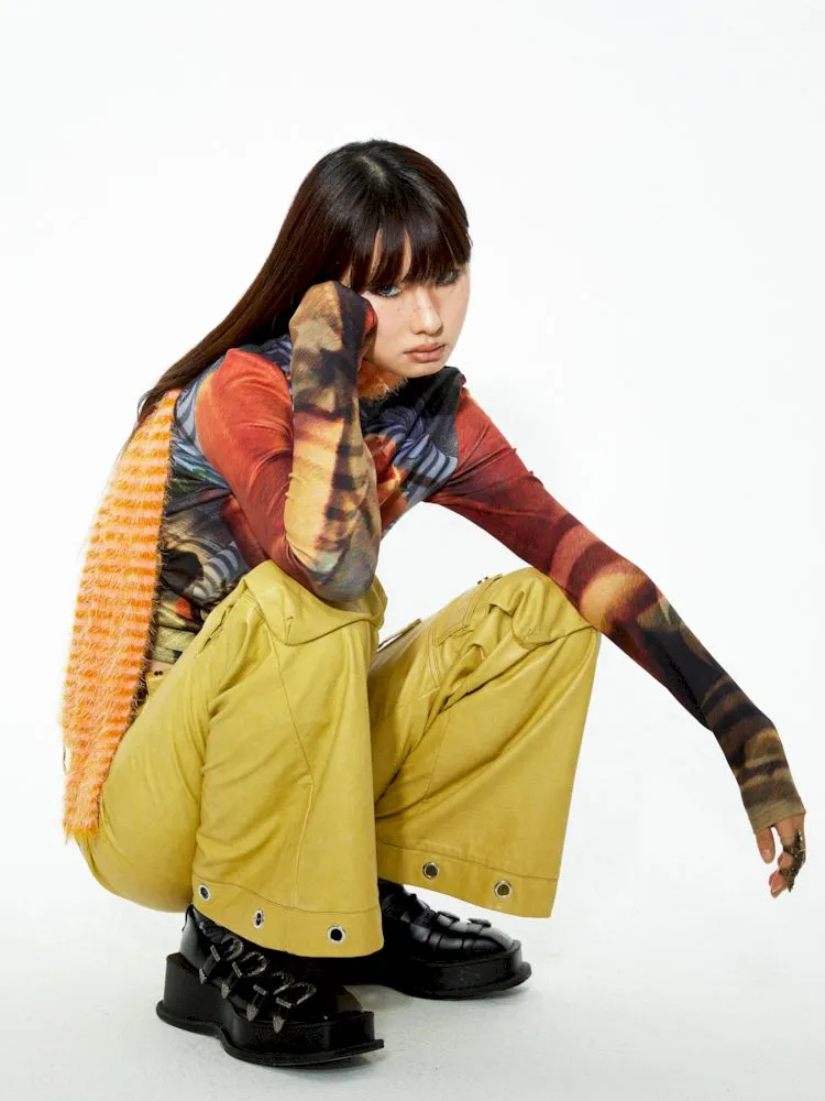 Turtleneck Printed Bottom Shirt【s0000006270】