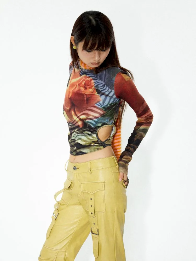 Turtleneck Printed Bottom Shirt【s0000006270】