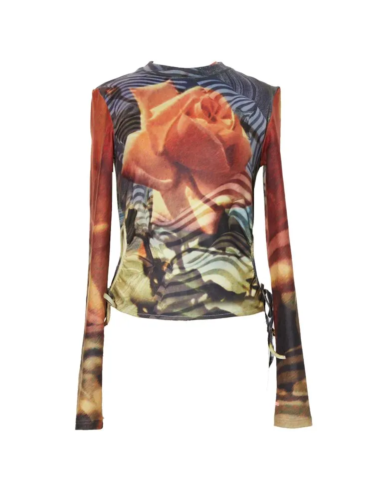 Turtleneck Printed Bottom Shirt【s0000006270】