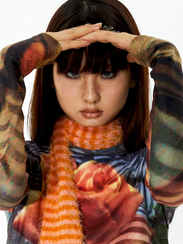 Turtleneck Printed Bottom Shirt【s0000006270】