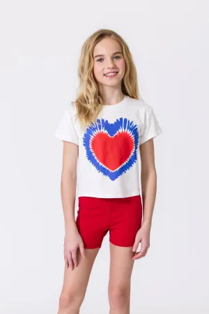 Tween Tops | July 4th Tie Dye Rayon Baby Tee | Terez