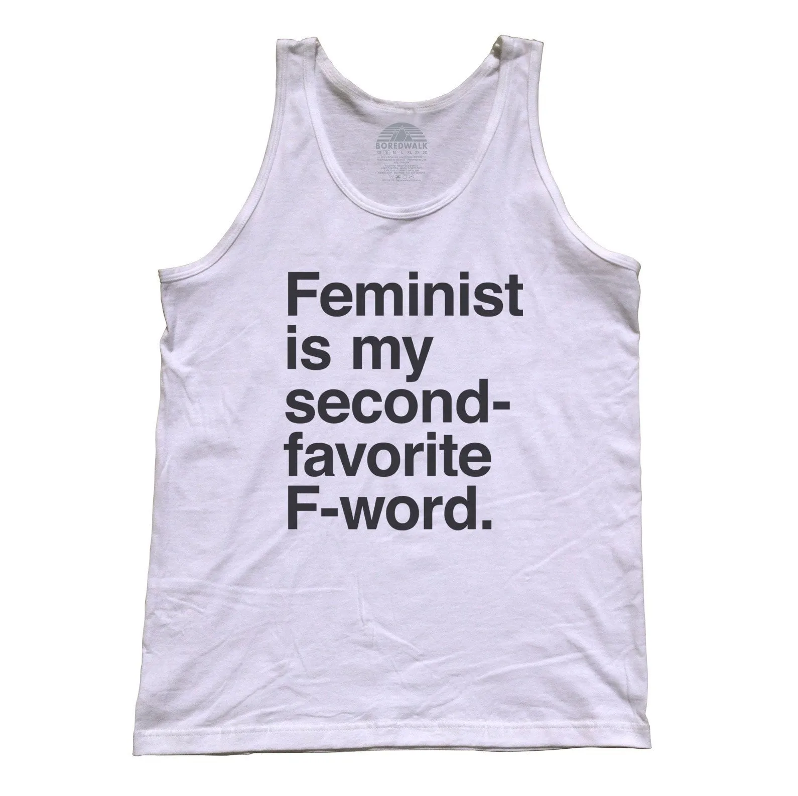 Unisex Feminist is My Second Favorite F Word Tank Top