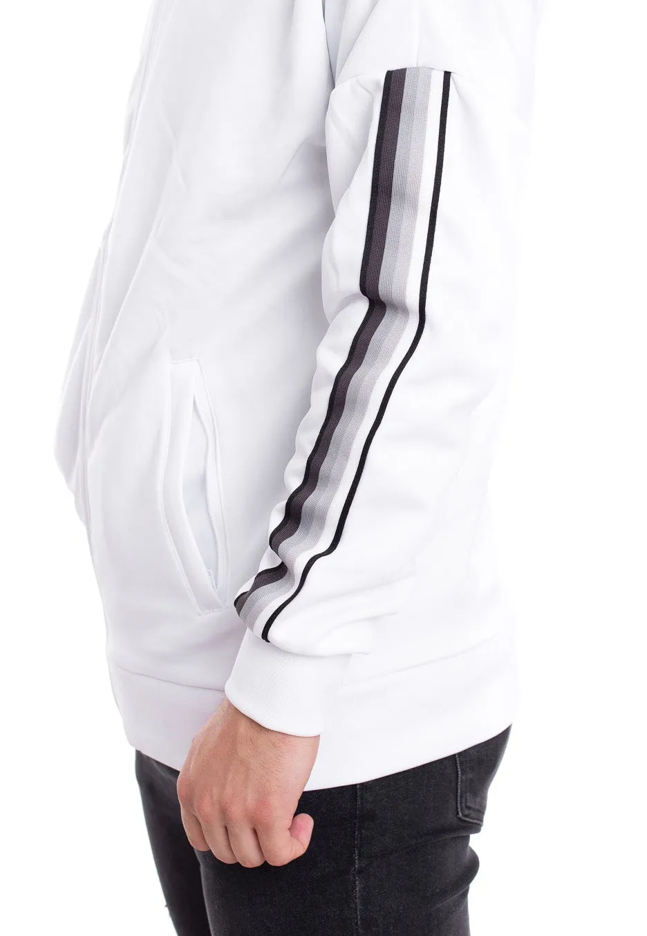 Urban Classics - Sleeve Taped White/Grey - Track Jacket