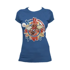 Urban Species Wrestling Daze Splash London Official Women's T-Shirt (Blue)