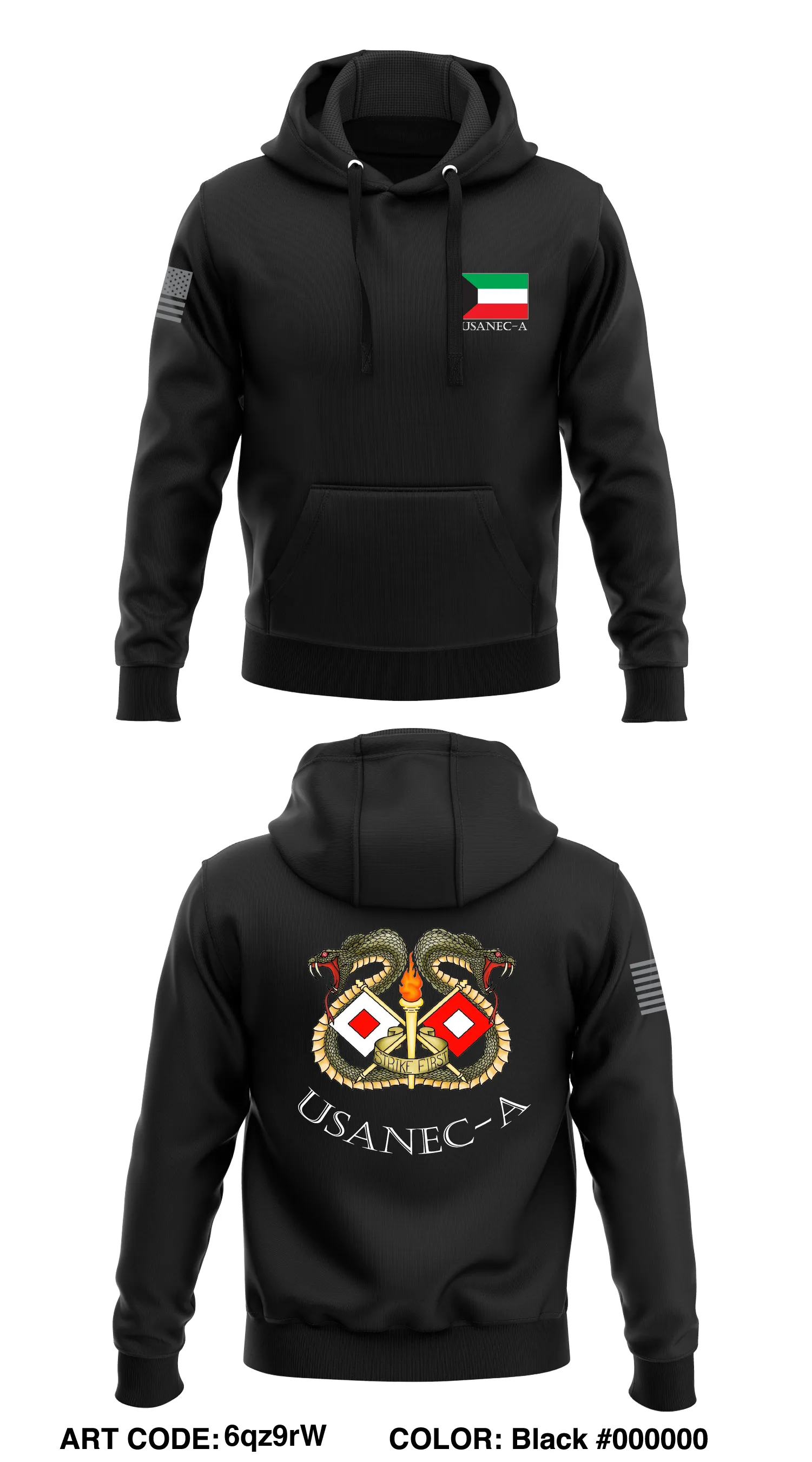 USANEC-A Store 1  Core Men's Hooded Performance Sweatshirt - 6qz9rW