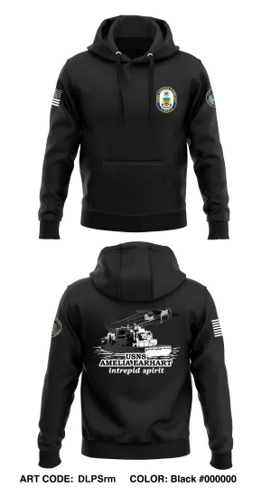 USNS AMELIA EARHART  Core Men's Hooded Performance Sweatshirt - DLPSrm