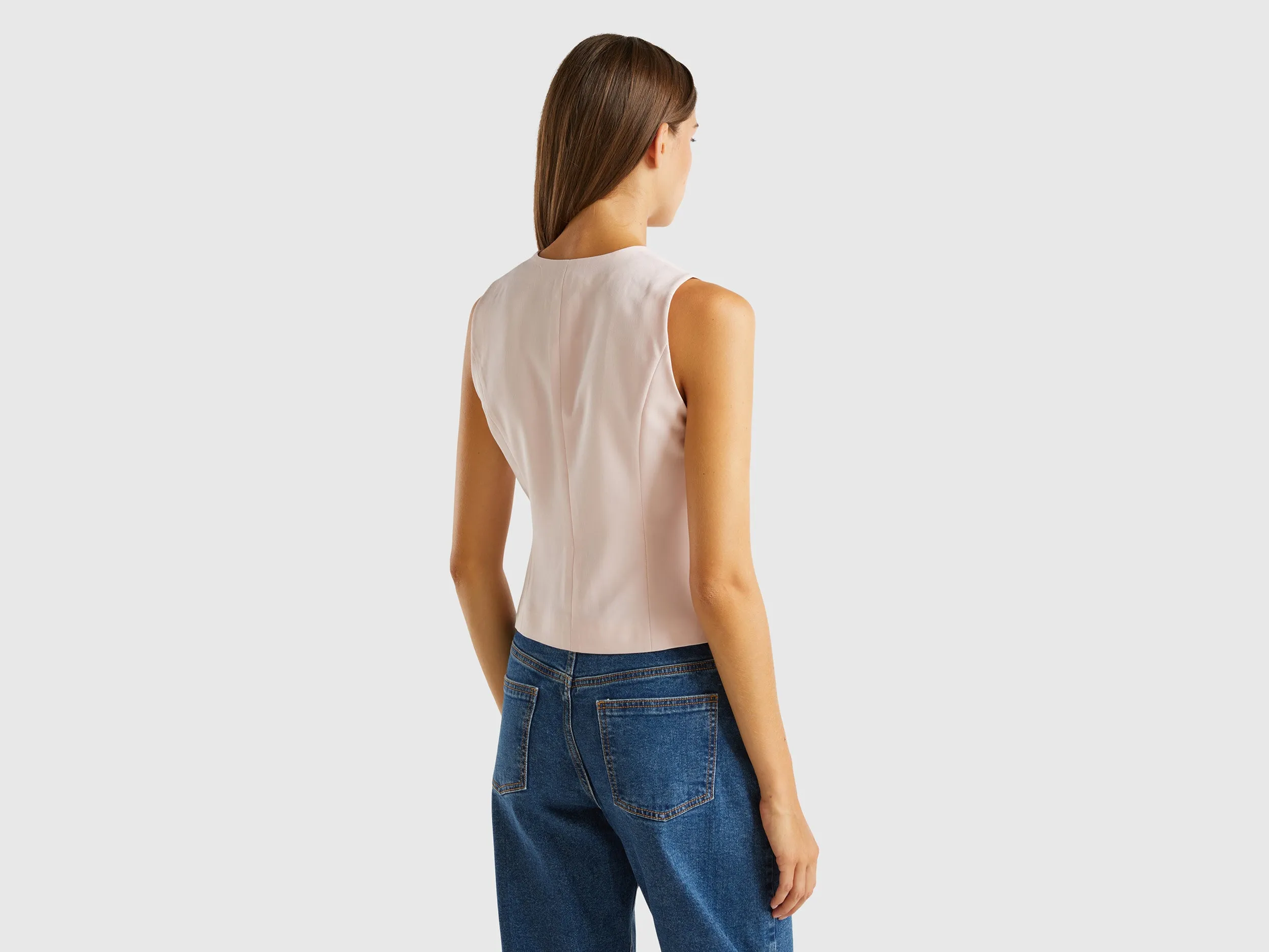 V-Neck Solid Waist Coat