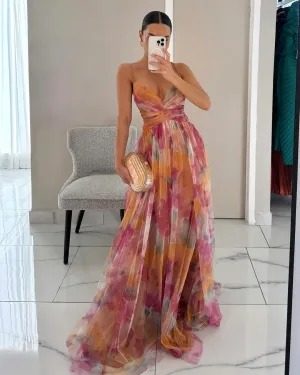 Vaëlia | Stunning Floral Print Maxi Dress