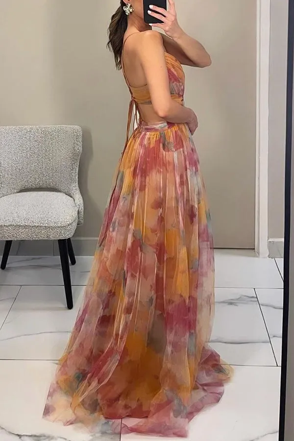 Vaëlia | Stunning Floral Print Maxi Dress