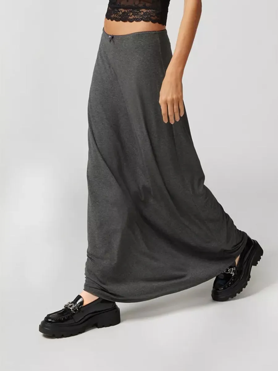 Versatile Elastic Waist Loose Skirt